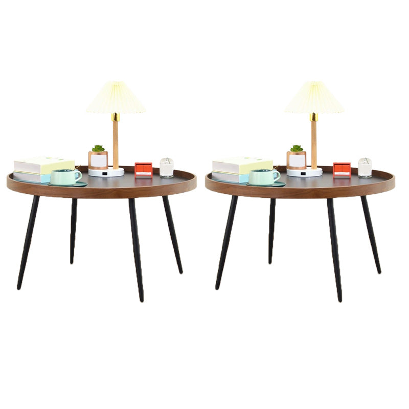 Scandinavian Sofa Side Accent Table Wooden Round Side End Table