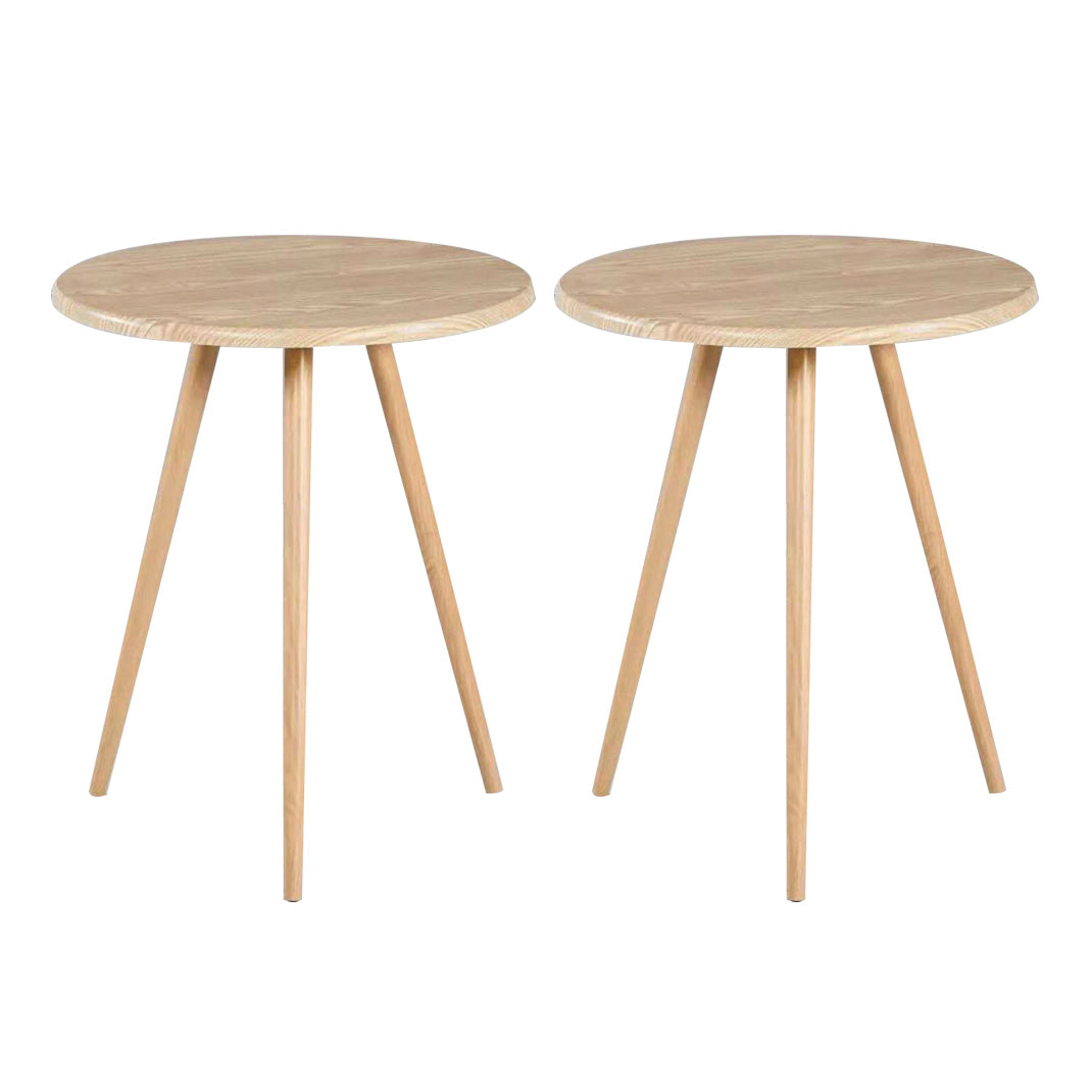 28.74" Tall Contemporary Style Side End Table Wooden 3 Legs Round Sofa Side Accent Table