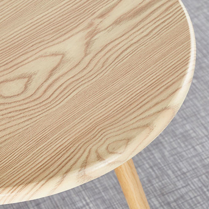 28.74" Tall Contemporary Style Side End Table Wooden 3 Legs Round Sofa Side Accent Table