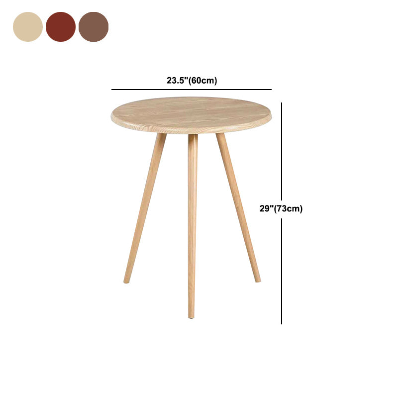 28.74" Tall Contemporary Style Side End Table Wooden 3 Legs Round Sofa Side Accent Table