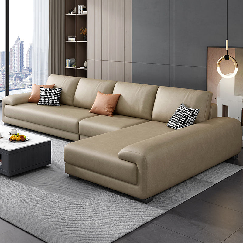Nordic Faux Leather Stationary Living Room Recessed Arm Seating