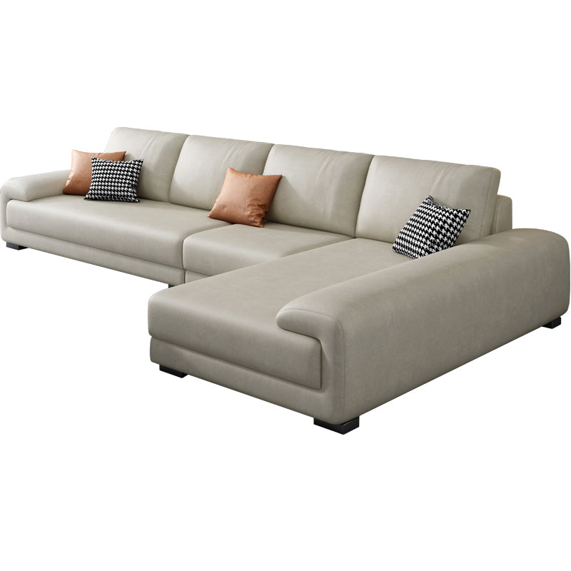 Nordic Faux Leather Stationary Living Room Recessed Arm Seating