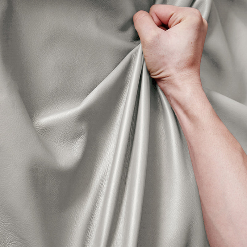 Nordic Stationary Genuine Leather Living Room Recessed Arm Sofa Chaise