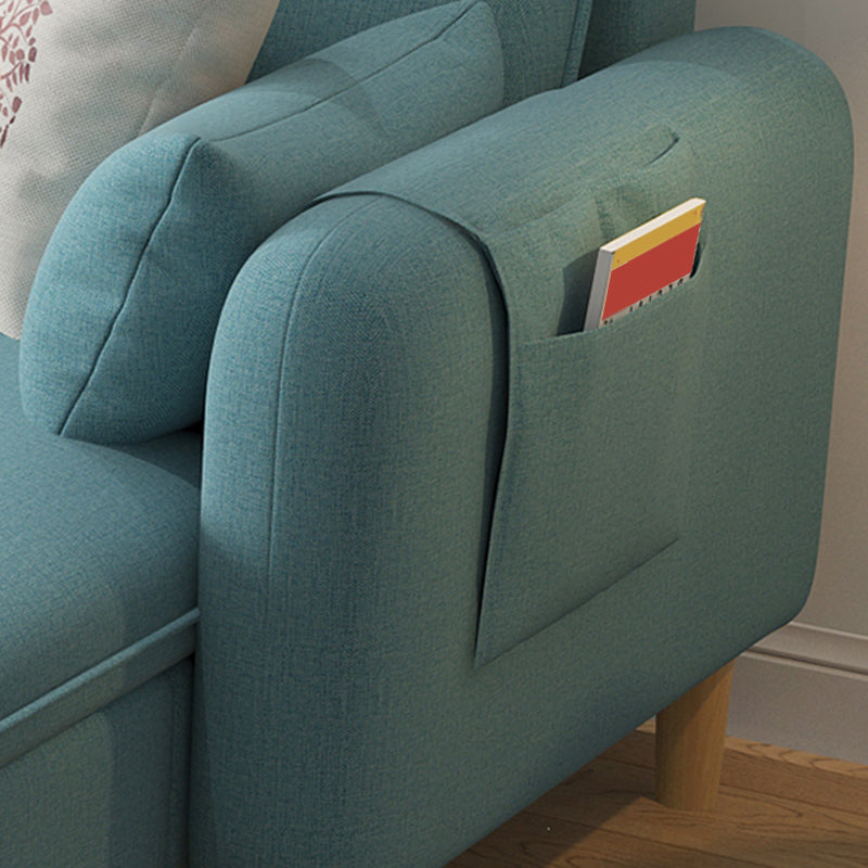 Nordic Living Room with Storage Square Arm Cushions Sofa Chaise