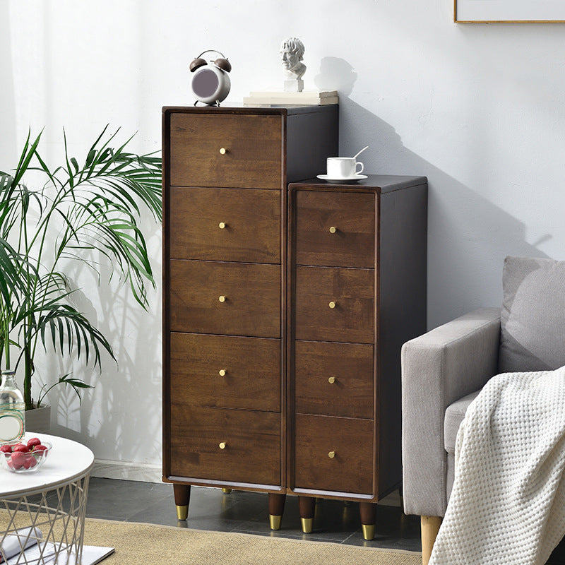 Modern Wood Cabinet Straight Legs Knobs Side Cabinet with Drawer