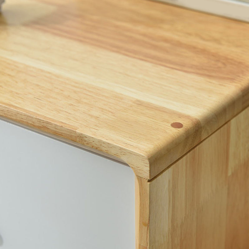 Modern Wood Cabinet Straight Legs Knobs Side Cabinet with Drawer