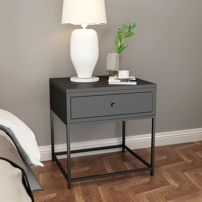 1-drawer Metal Nightstand Modern Bedside Cabinet ,21.7" Tall