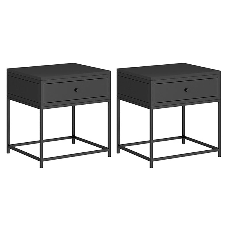 1-drawer Metal Nightstand Modern Bedside Cabinet ,21.7" Tall