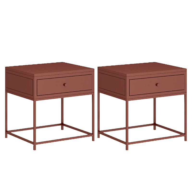 1-drawer Metal Nightstand Modern Bedside Cabinet ,21.7" Tall