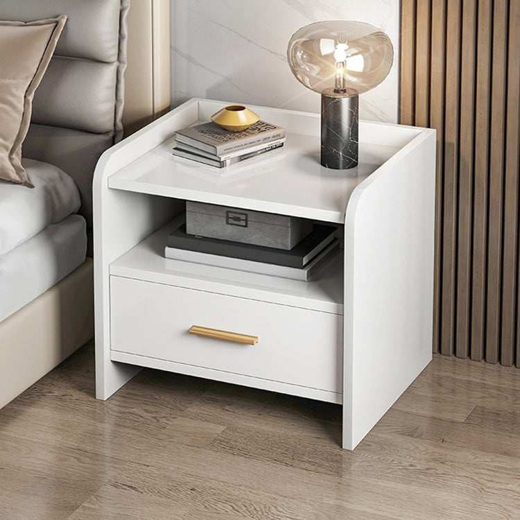 Wooden Bedside Cabinet Modern Minimalist Bedside Table with Drawers