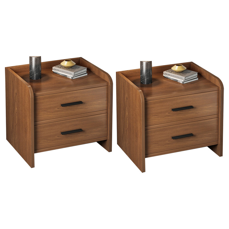 Wooden Bedside Cabinet Modern Minimalist Bedside Table with Drawers
