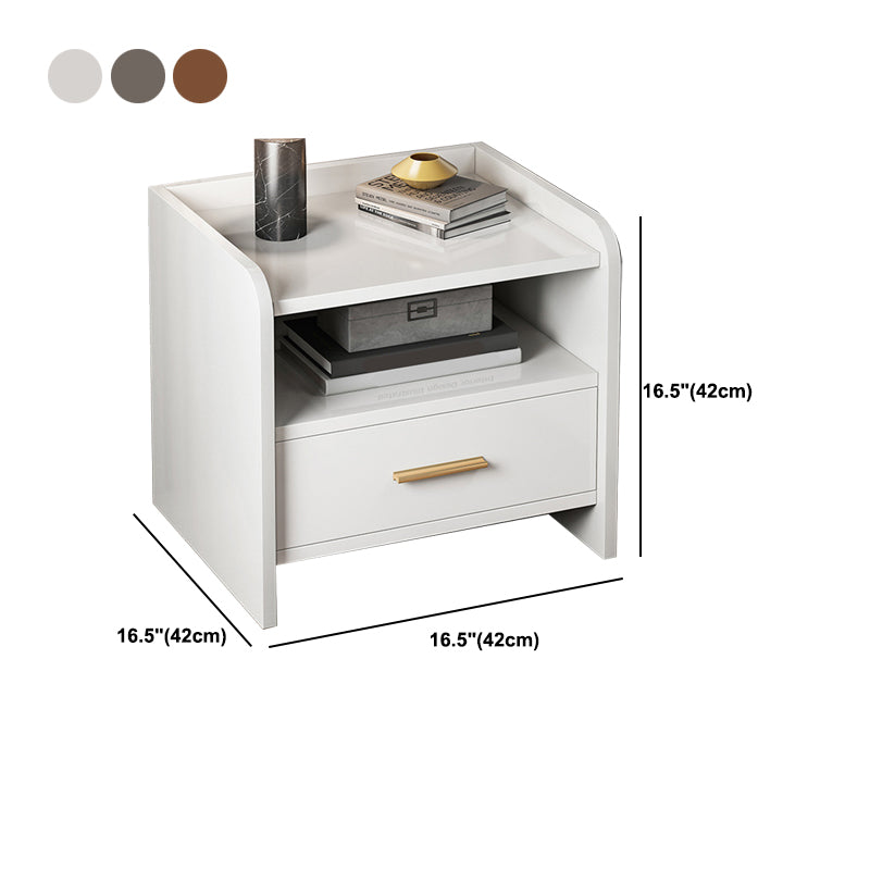 Wooden Bedside Cabinet Modern Minimalist Bedside Table with Drawers
