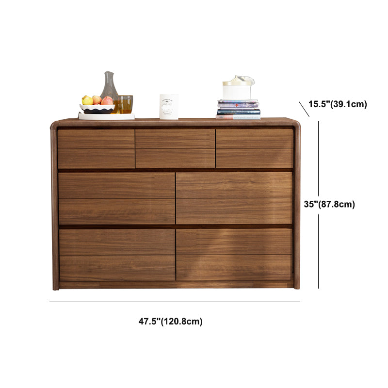 Contemporary Horizontal Chest Bedroom Storage Chest with Drawers