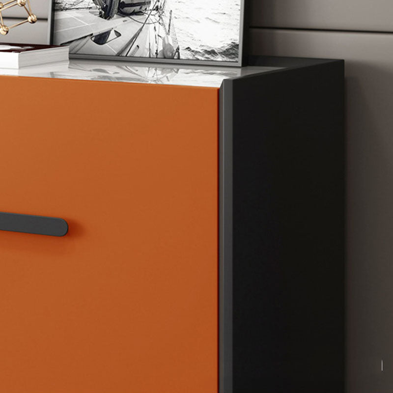 Contemporary Stone Chest Bedroom Horizontal Storage Chest with Drawers