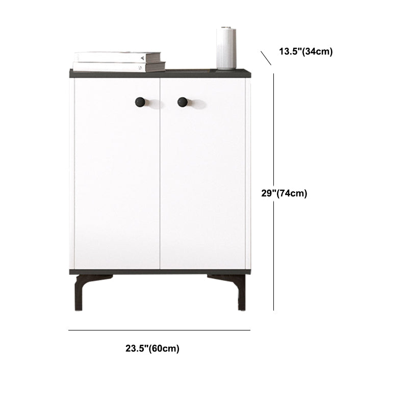 Modern White Storage Chest Dresser Wood Combo Dresser with Drawers and Doors