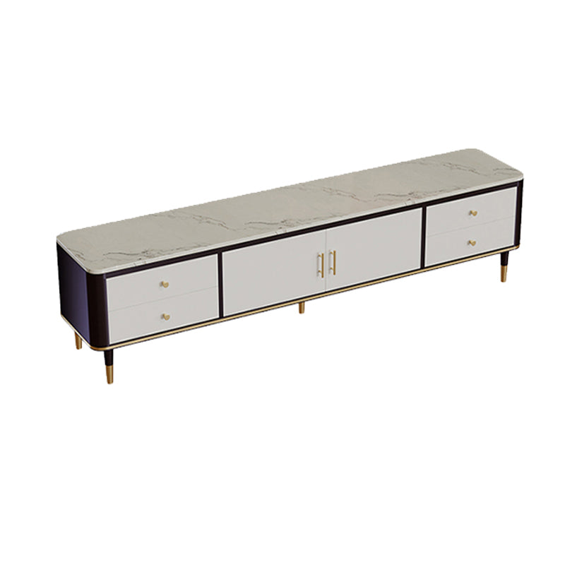 Glam TV Stand Enclosed Storage TV Stand Console with Cabinet