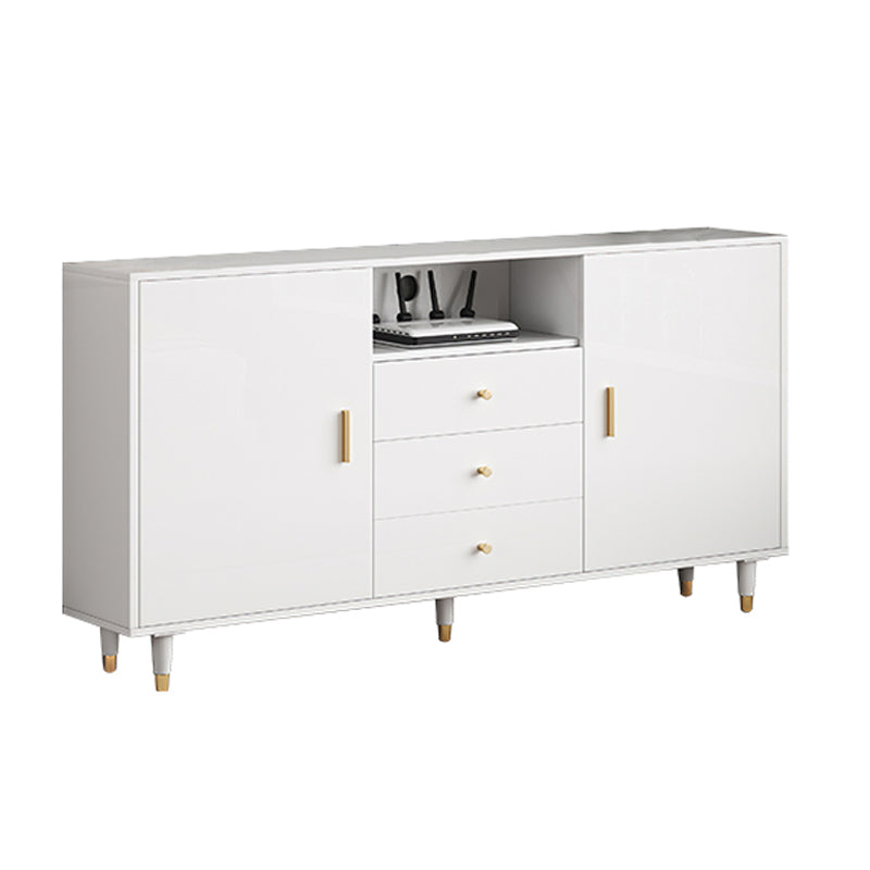 Wooden TV Cabinet Modern Style Home Open TV Cabinet Console with Drawers