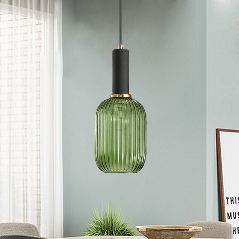 Schwarz/Goldzylinder/Oval/Kapsel Anhängerlampe Moderne 1 hellgrau/grün/bernsteingespräche -Glasdecke Leuchte für Küche