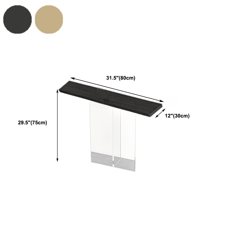 Contemporary Acrylic Console Table 11.8" W Rectangle End Table