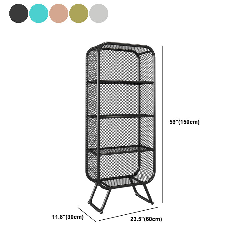 Shelves Included Bookcase Vertical Metal Bookshelf Closed Back