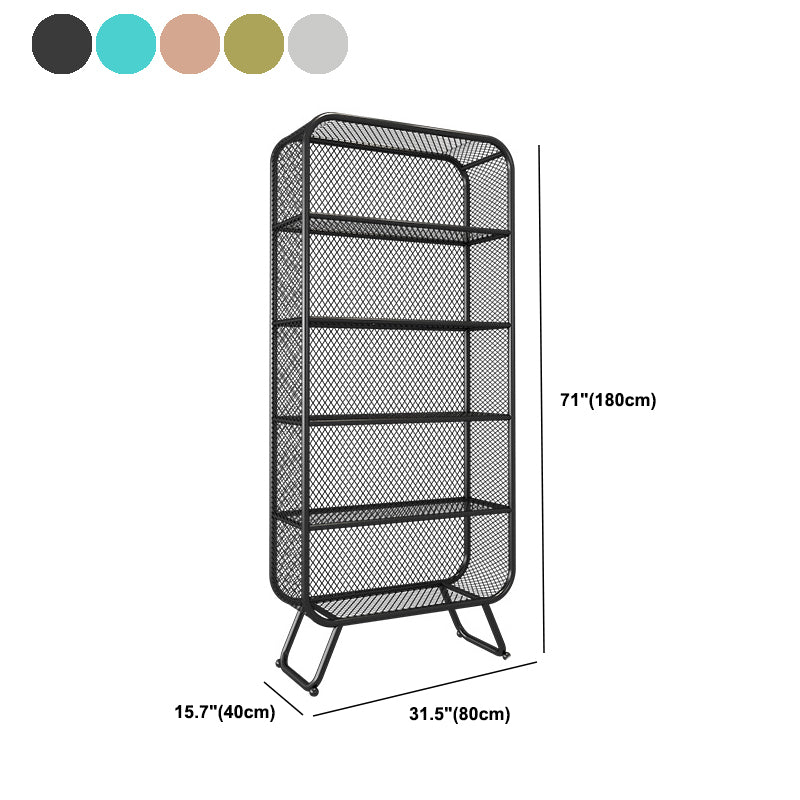 Shelves Included Bookcase Vertical Metal Bookshelf Closed Back