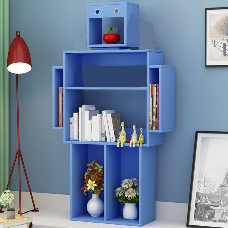 Engineered Wood Bookcase Contemporary Open Bookcase 6 Shelves