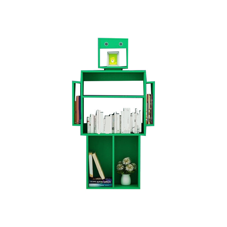 Engineered Wood Bookcase Contemporary Open Bookcase 6 Shelves