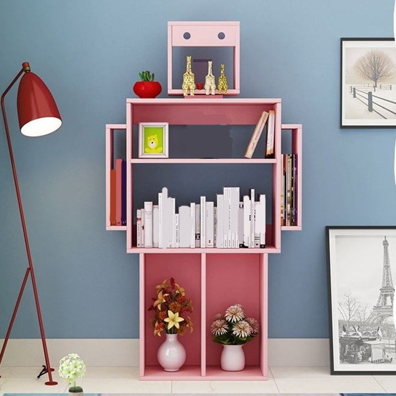 Engineered Wood Bookcase Contemporary Open Bookcase 6 Shelves