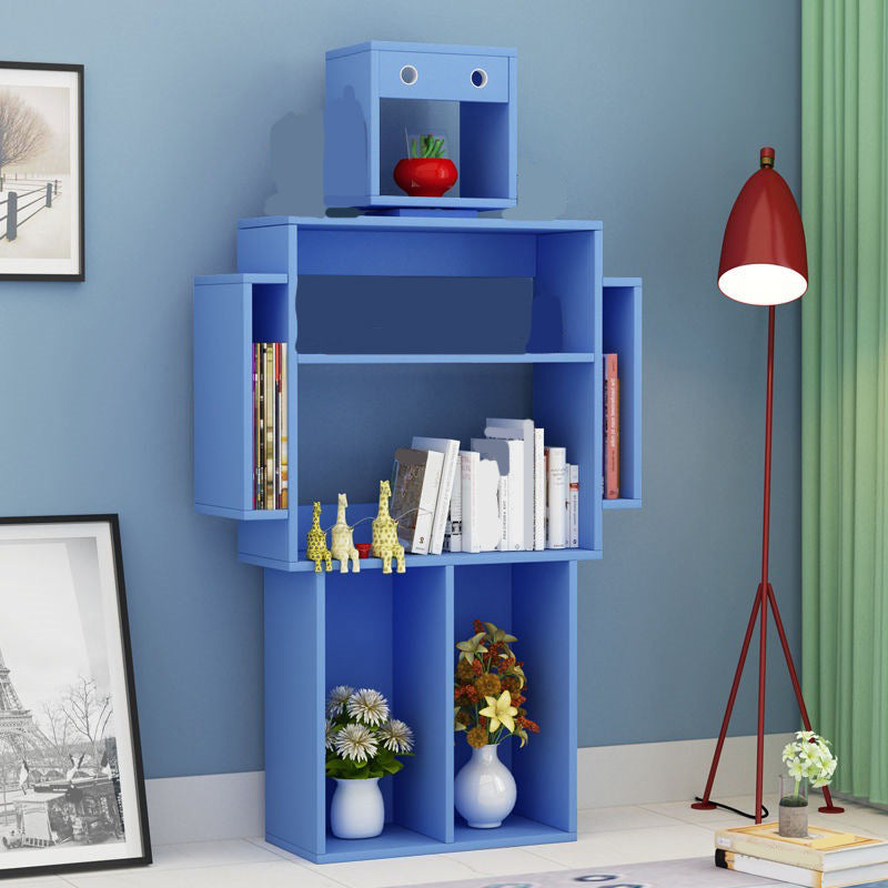 Engineered Wood Bookcase Contemporary Open Bookcase 6 Shelves