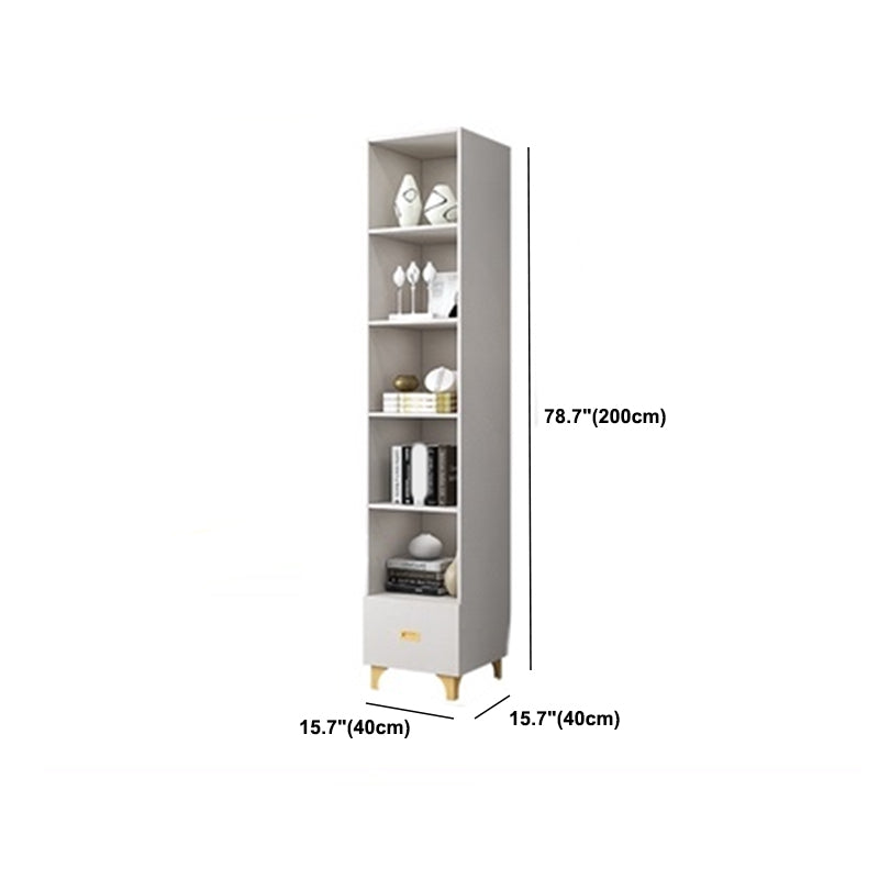 Modern Wooden Bookcase Standard Closed Back Bookshelf for Home Office