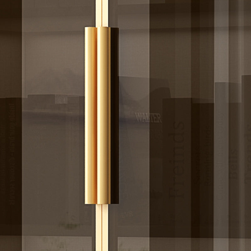 Glam Standard Book Shelf Engineered Wood Bookcase with Doors