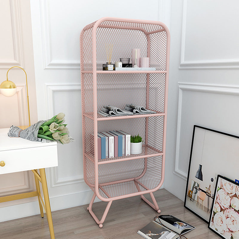 Metal Glam Book Shelf Closed Back Shelf Bookcase with Shelves