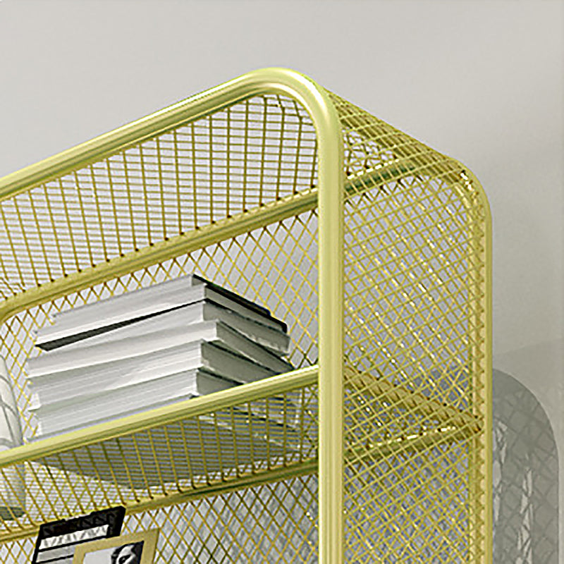 Metal Glam Book Shelf Closed Back Shelf Bookcase with Shelves