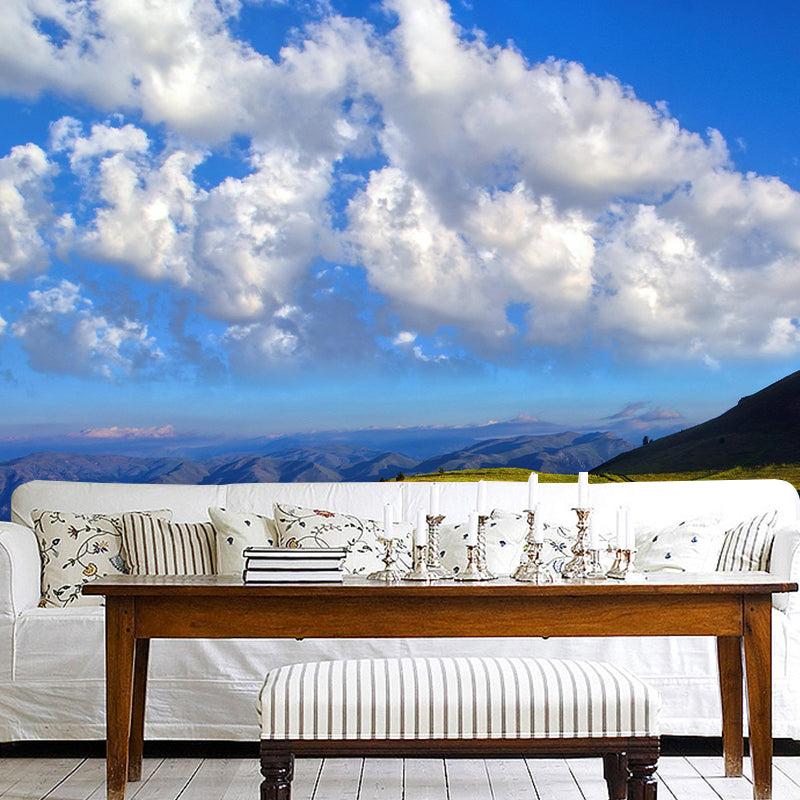 Environmental Mountain Wallpaper Photography Stain Resistant Modern Mural