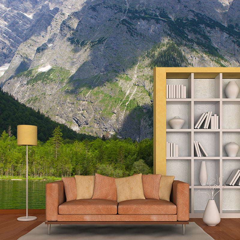 Photography Mountain Wall Mural Bedroom Contemporary Stain Resistant Wallpaper