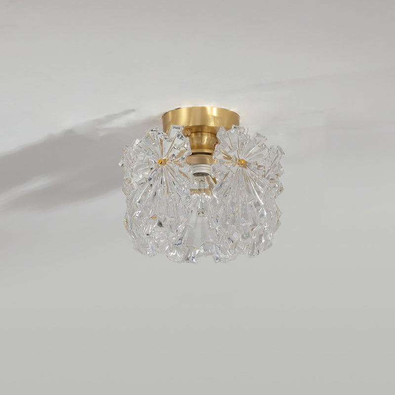 Nordic Style Ceiling Light Geometry Shape Ceiling Lamp with Glass Shade for Living Room
