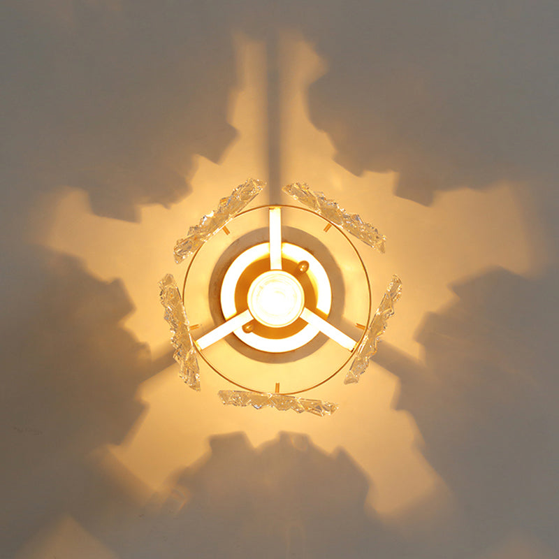 Nordic Style Ceiling Light Geometry Shape Ceiling Lamp with Glass Shade for Living Room