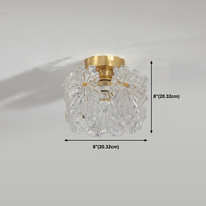 Nordic Style Ceiling Light Geometry Shape Ceiling Lamp with Glass Shade for Living Room
