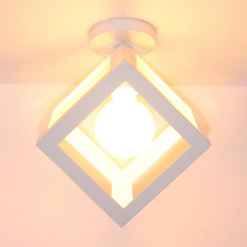 Modern Flush Ceiling Lights Metal 1-Light Flush Mount for Hallway