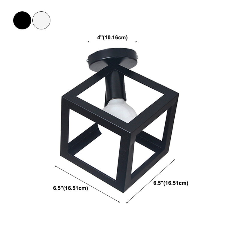 Modern Flush Ceiling Lights Metal 1-Light Flush Mount for Hallway