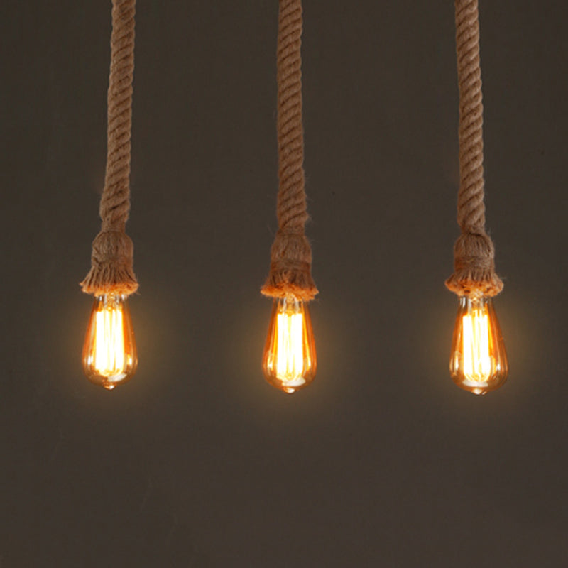 Industrial Style Linear Shape Island Light Metal Chandelier Lamp for Dining Room
