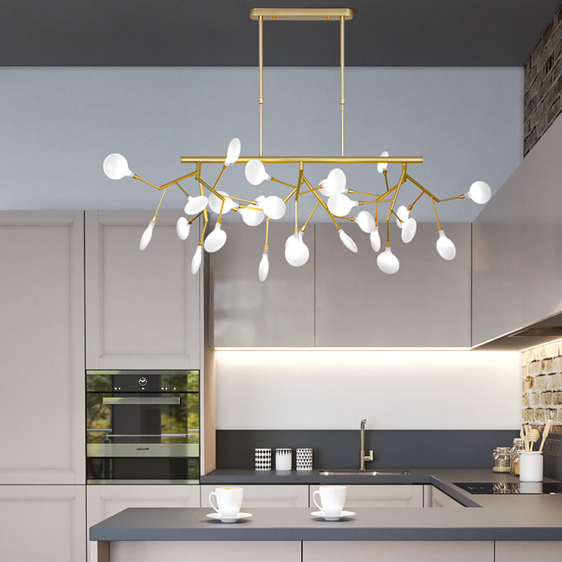 Modern Style Sputnik Shape Island Light Glass Chandelier Lamp for Dining Room