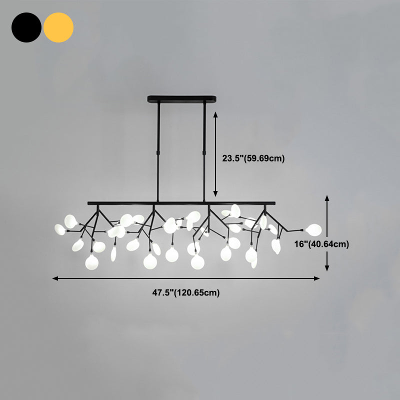 Modern Style Sputnik Shape Island Light Glass Chandelier Lamp for Dining Room