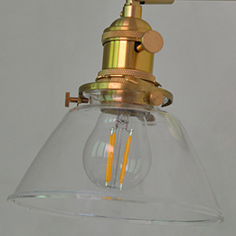 Bowl Wall Sconce Lighting Industrial Style Glass 1 Light Wall Mounted Light