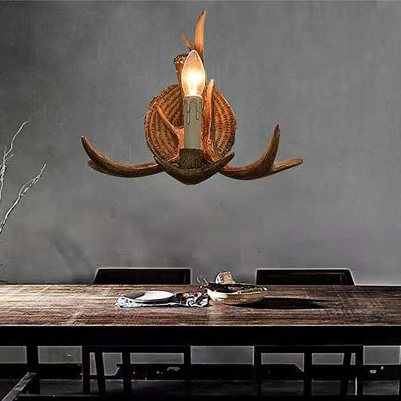 Rustic Single Candle Style Lighting Antique Wall Light for Restaurant