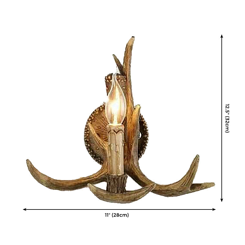 Rustic Single Candle Style Lighting Antique Wall Light for Restaurant