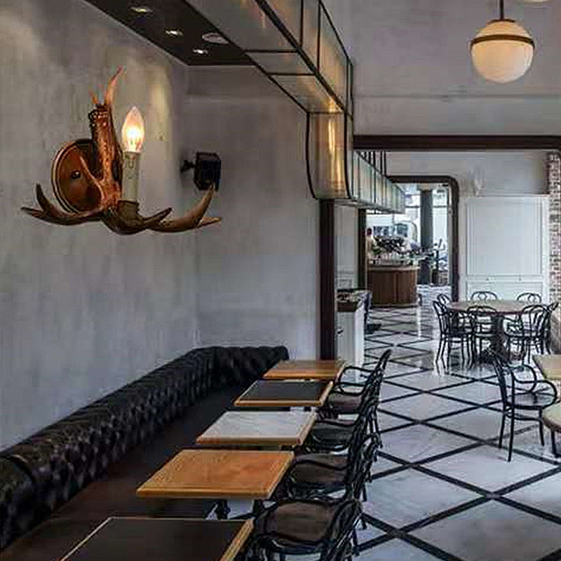 Rustic Single Candle Style Lighting Antique Wall Light for Restaurant