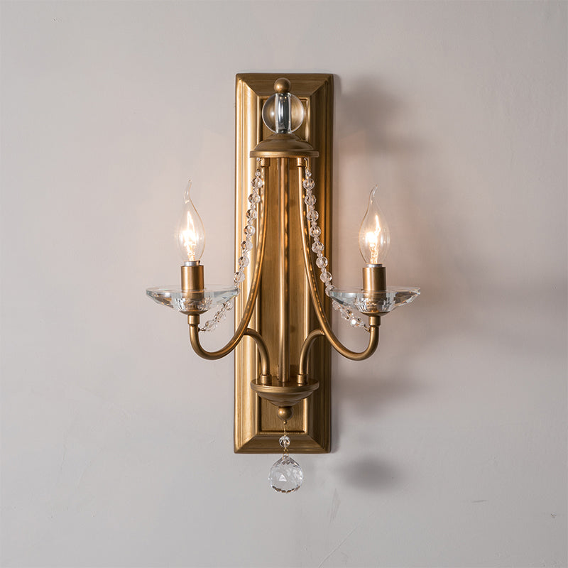 Rustic Golden/Silver Lighting Candle Style Antique Wall Light for Restaurant