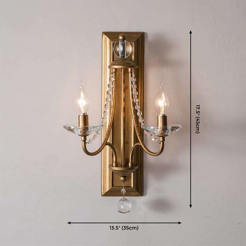 Rustic Golden/Silver Lighting Candle Style Antique Wall Light for Restaurant