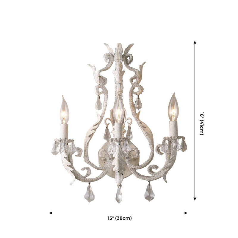 Gray/White Antique Wall Light Rustic Candle Style Lighting for Dining Room Foyer